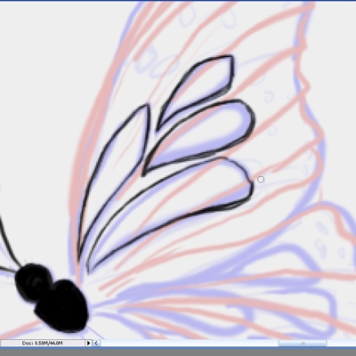 Creation of butterfly: Step 3